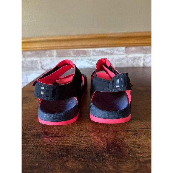 Adidas Womens Black & Pink Adjustable Sandals With Velcro Straps Size 7 - Picture 3 of 16